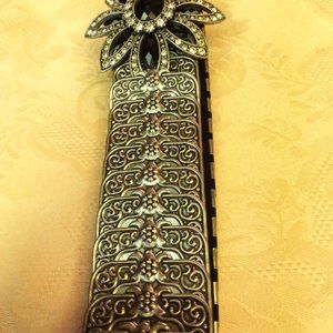 Vintage Metal Plate Ornate Fashion Elastic Belt